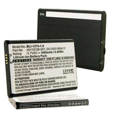 EMPIRE Novatel 40115126-001 3.7V 1800 mAh Li-ion Battery - 6.66 watt BLI-1374-1.8